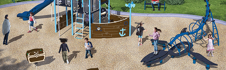 Bateau de pirate jeu extérieur